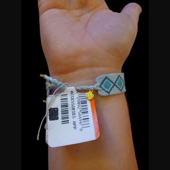 Gorjana Life's A Beach Cheeky Adjustable Woven Endless Summer Blue Bracelet New - Picture 3 of 8